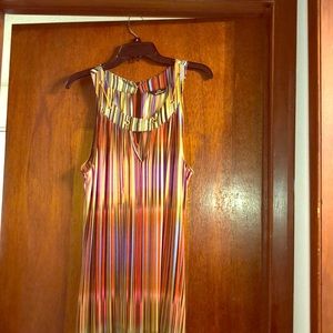 Multi colored maxi plus dress